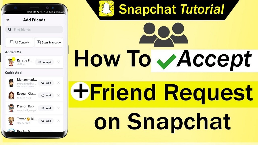 When it says "accept friends" on Snapchat, what does that mean